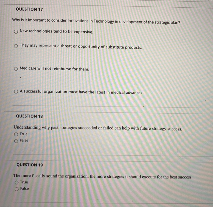 QUESTION 17 Why is it important to consider