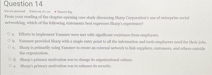 Question 12 Not yet answered Points out of 100