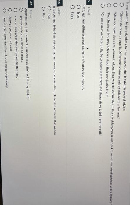 If you want to be perceived as a fair manager,