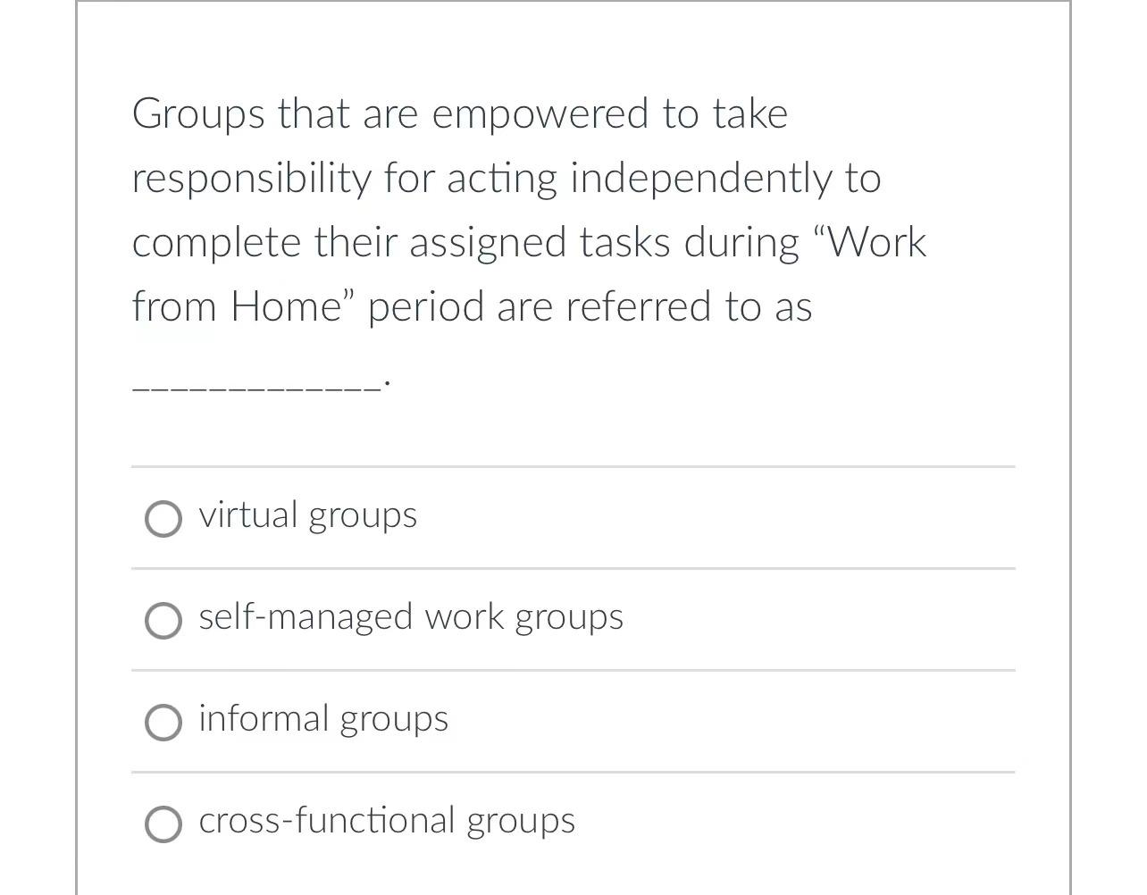 Groups that are empowered to take responsibility