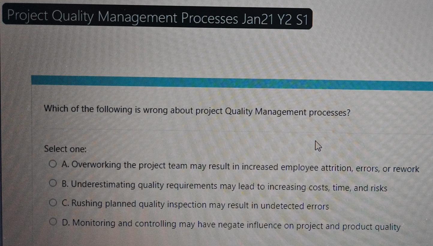 Project Quality Management Processes Jan21 Y2 51