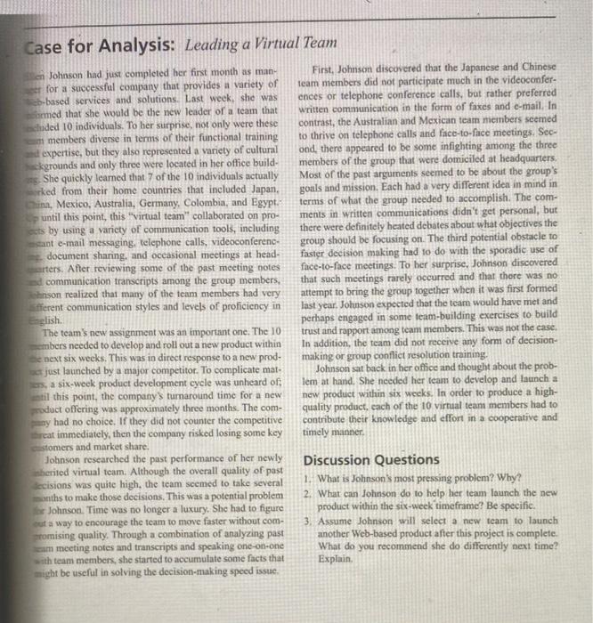 Johnson had just completed her first month as