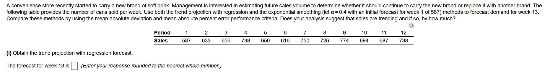 Please use excel A convenience store recently