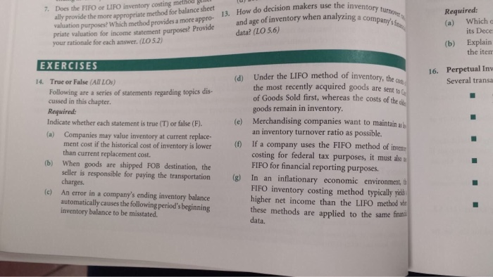 7. Does the FIFO or LIFO inventory costing method