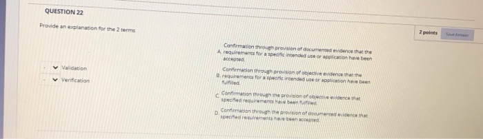 QUESTION 22 Provide an explanation for the 2