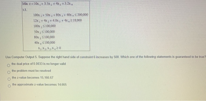 Optimal Obj. Value z=14,666.67 Variable Xi Value