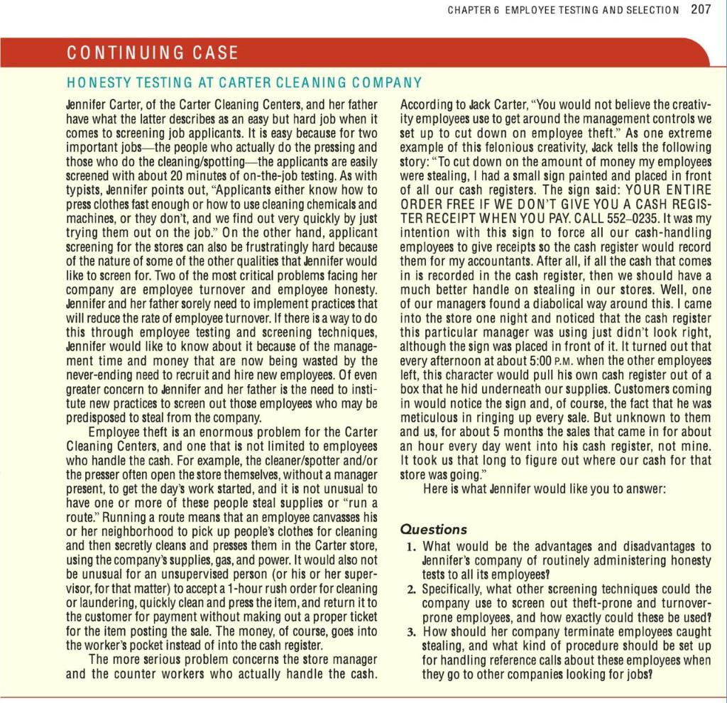 Please answer only number 2 CHAPTER 6 EMPLOYEE