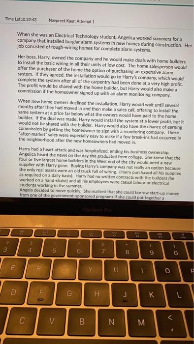 Time Left:0:32:43 Navpreet Kaur: Attempt 1 When