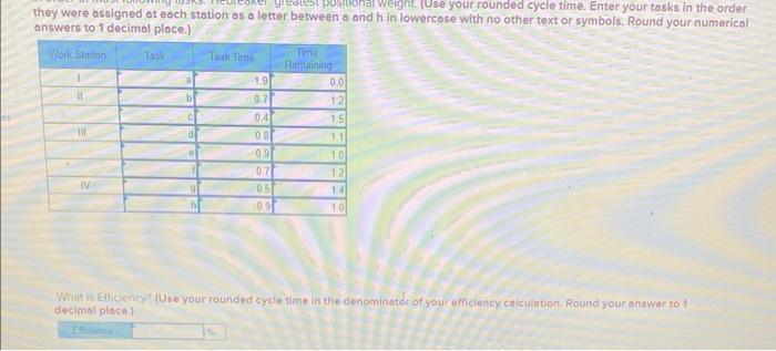 A manager wants to assign tasks to workstations