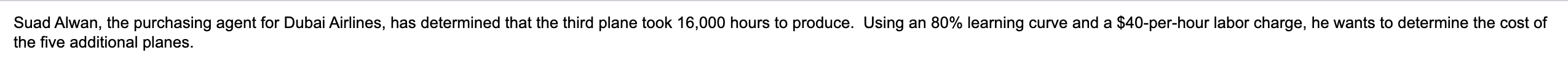 1. Time required for the sixth unit= _____ hours