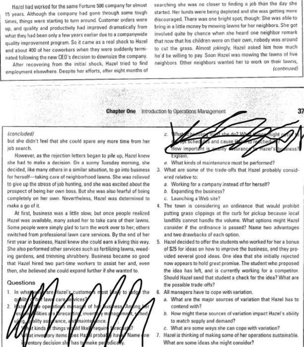 do only 5,6,7 please Hazel had worked for the