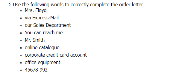 Questions Answers T5.1 Order Letter May 22, 2019