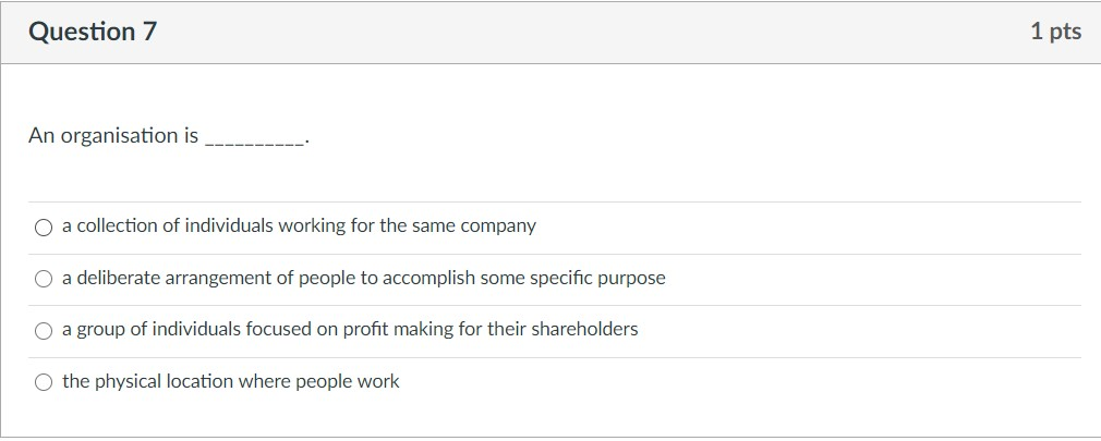 I need only answer Question 7 1 pts An