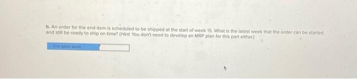 The following table lists the components needed