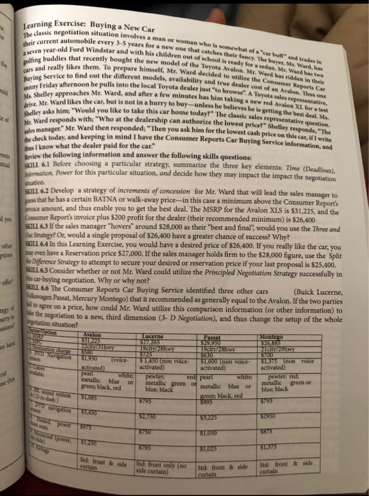 arning Exercise: Buying a New Car The dassic