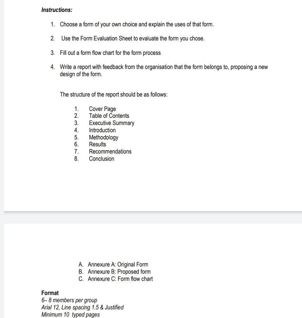 Help Instructions: 1. Choose a form of your own