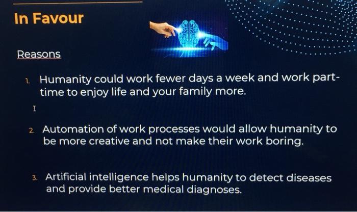 this is debate i need against that sentence with