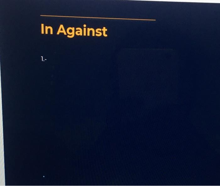 this is debate i need against that sentence with