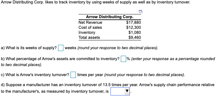 Arrow Distributing Corp. likes to track inventory