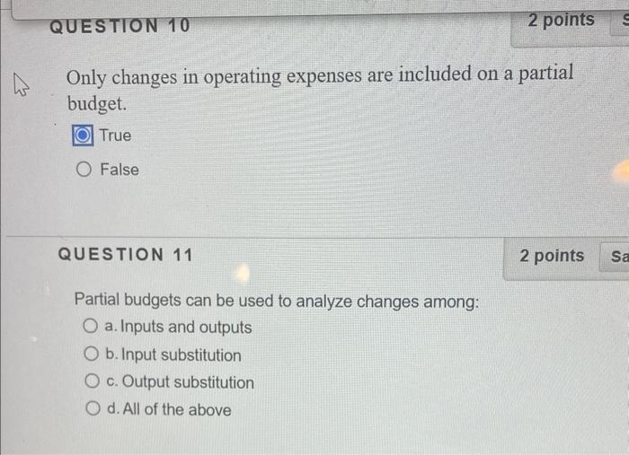 i need help with 10&11 Only changes in operating