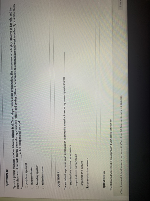 QUESTION 40 Tra is a project manager who has