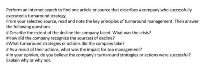 Perform an Internet search to find one article or