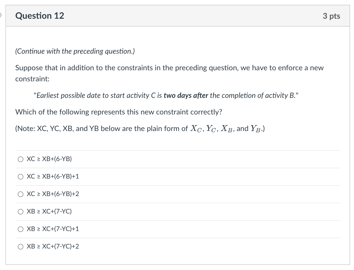 Problem Statement: Project Crashing Consider a