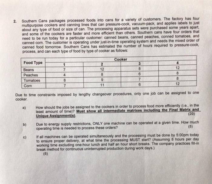Help solve this question. Thank you 2. Southern