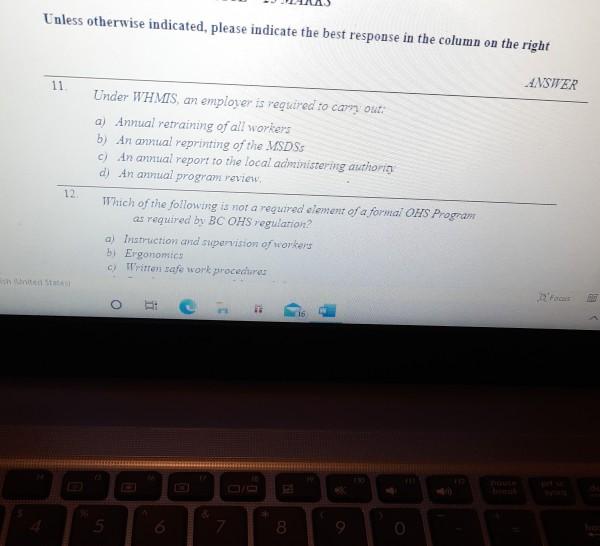 Unless otherwise indicated, please indicate the