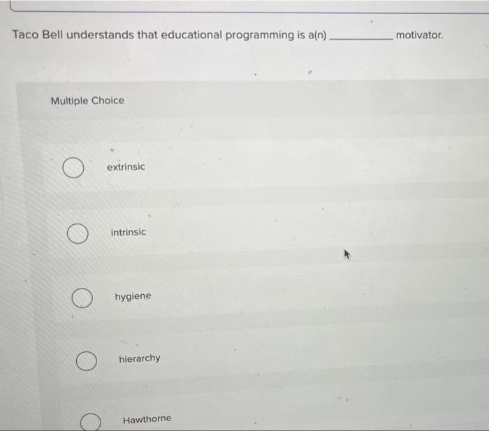 Please help, Thank you Taco Bell understands that