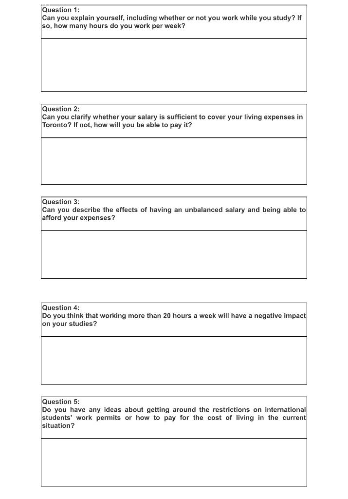 Question 1: Can you explain yourself, including