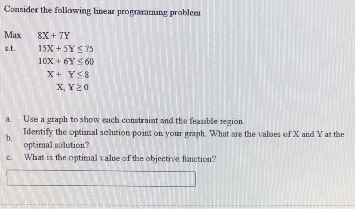please show how you work the problem Consider the