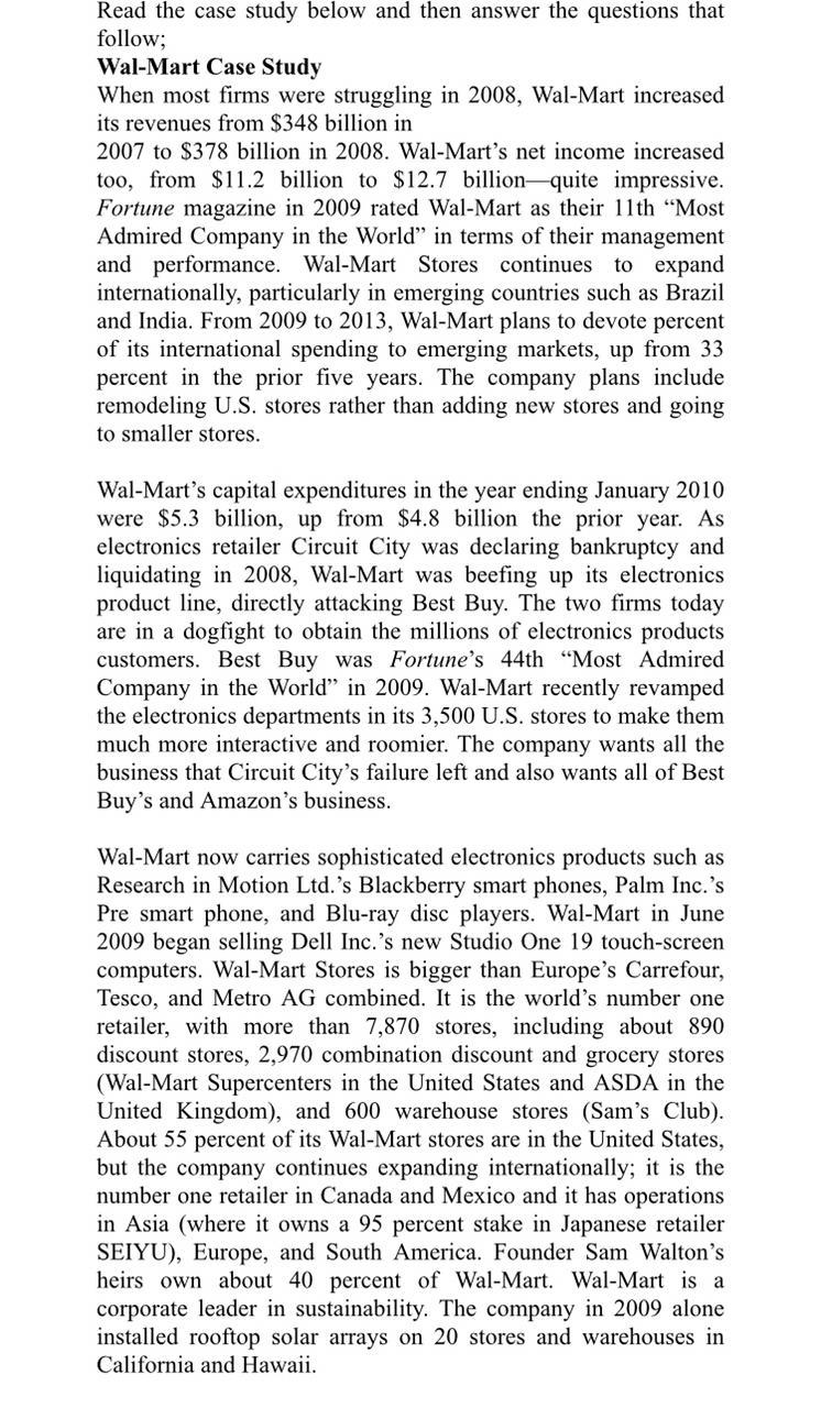 Read the case study below and then answer the