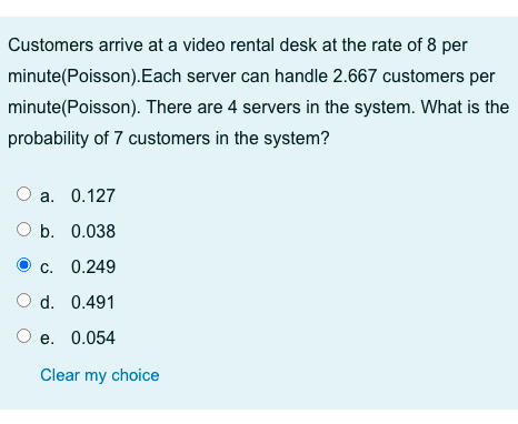 Customers arrive at a video rental desk at the