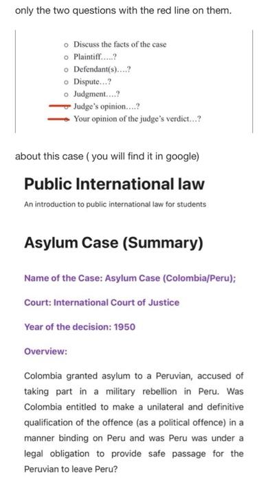 you find the case in google .. just type ( Asylum