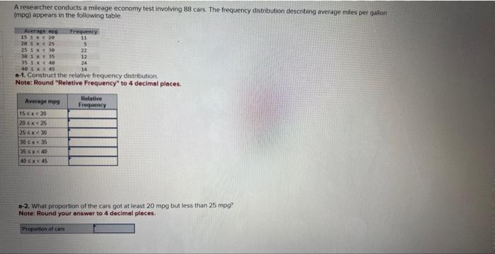 A researcher conducts a mileage economy test