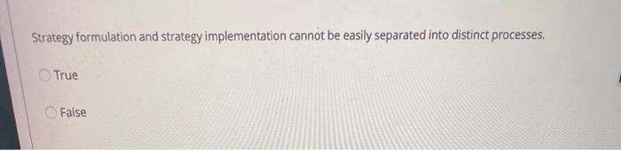 Strategy formulation and strategy implementation