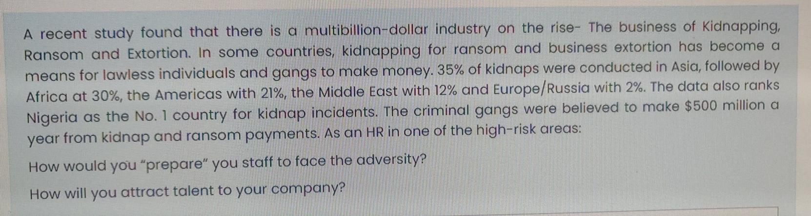 A recent study found that there is a