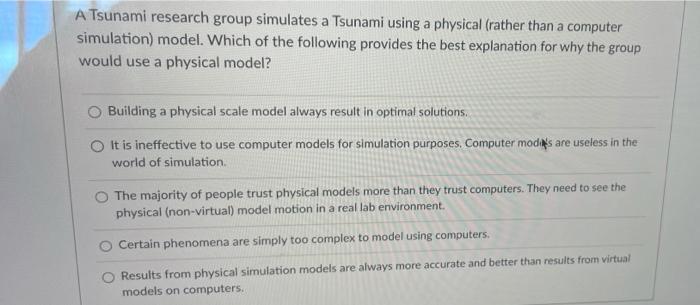 A Tsunami research group simulates a Tsunami