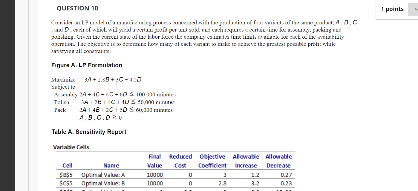2. Consider Figure A and associated Table A. What