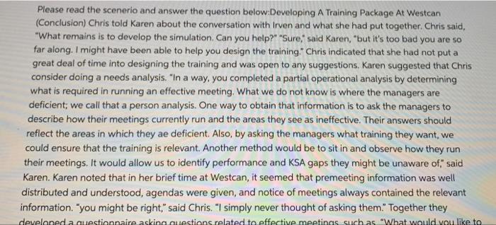 1. Using the Case Analysis on page 108 and the