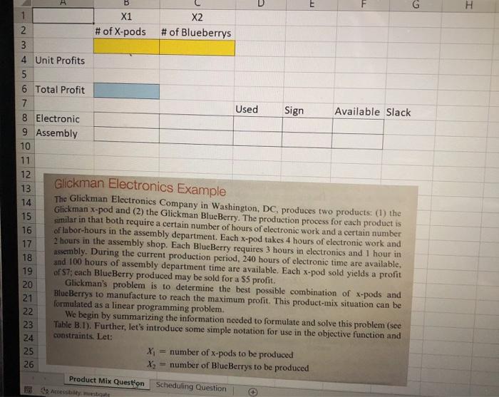 This is one question. H w N 5 1 B C D E F G 1 X1