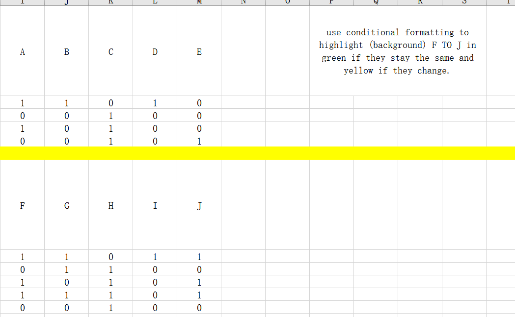 Excel: use conditional formatting to highlight