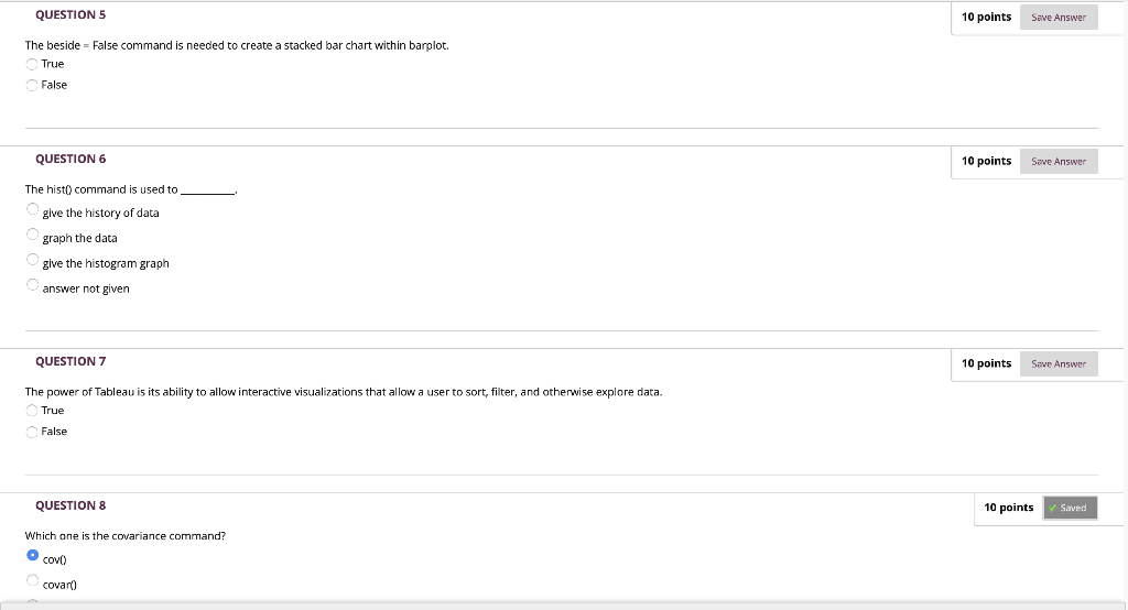 QUESTION 5 10 points Save Answer The beside =