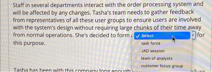 Staff in several departments interact with the