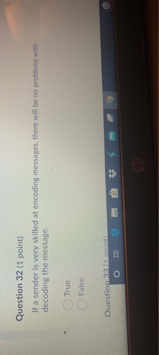 w with performance Question 34 (1 point) Which