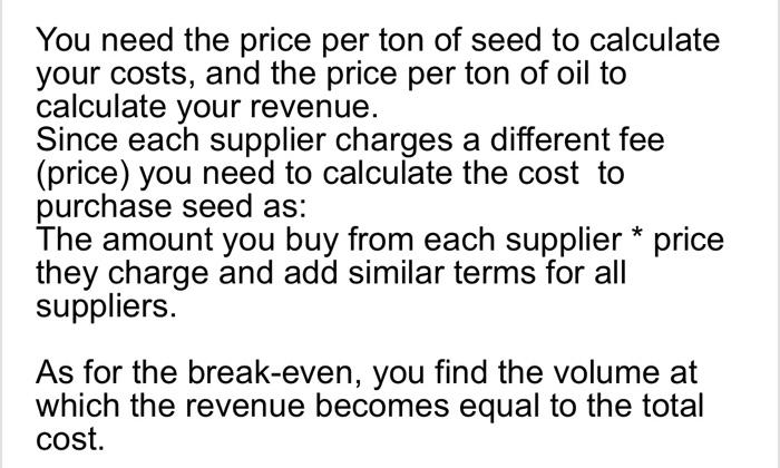 Hello, Please find me an answer for break even