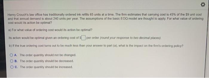 Henry Crouch's law office has traditionally