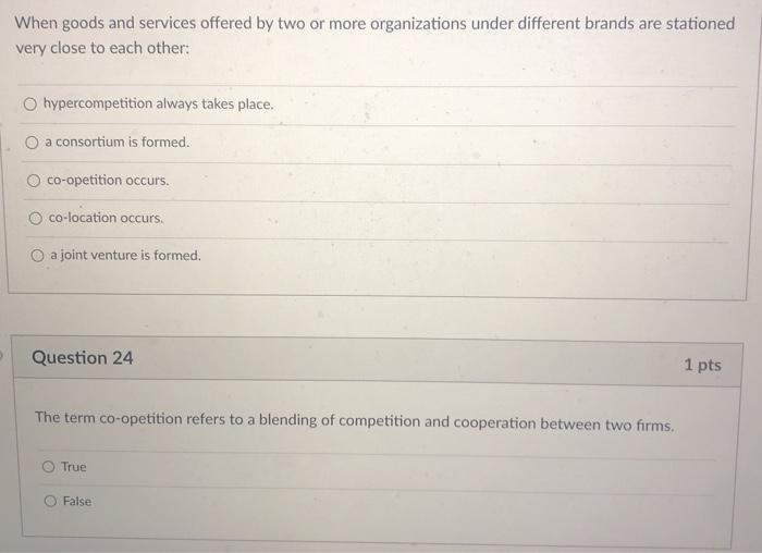 When goods and services offered by two or more