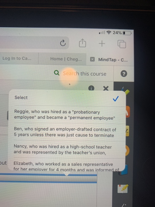 o o All of the following employees were